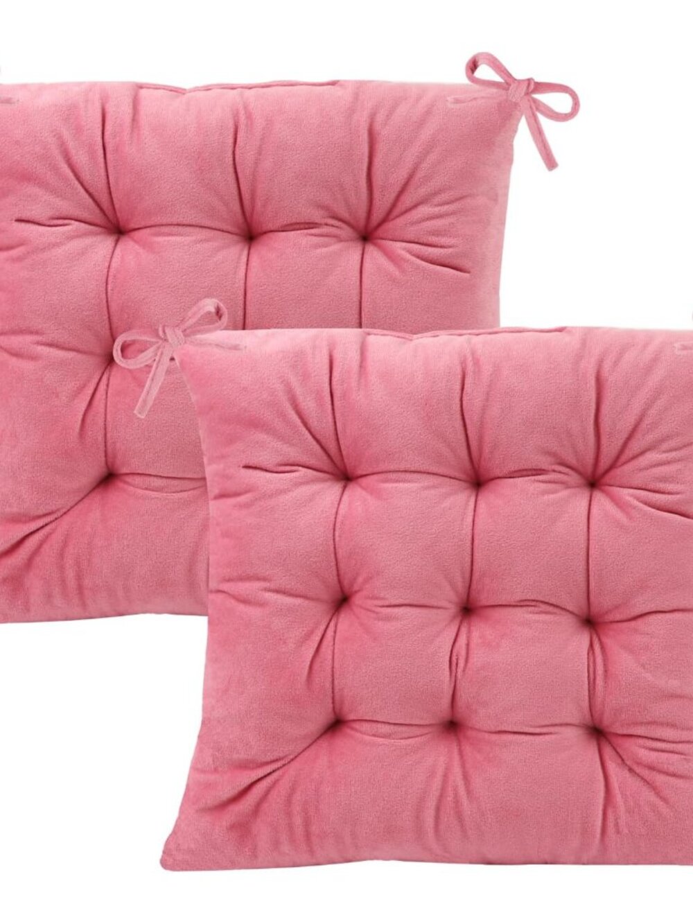 2 Pack Square Seat Cushion Chair Pads for Kitchen Dining Chairs, Soft Comfort Ve